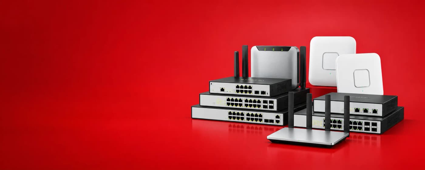 Huawei eKit switches, access points, and networking equipment on display
